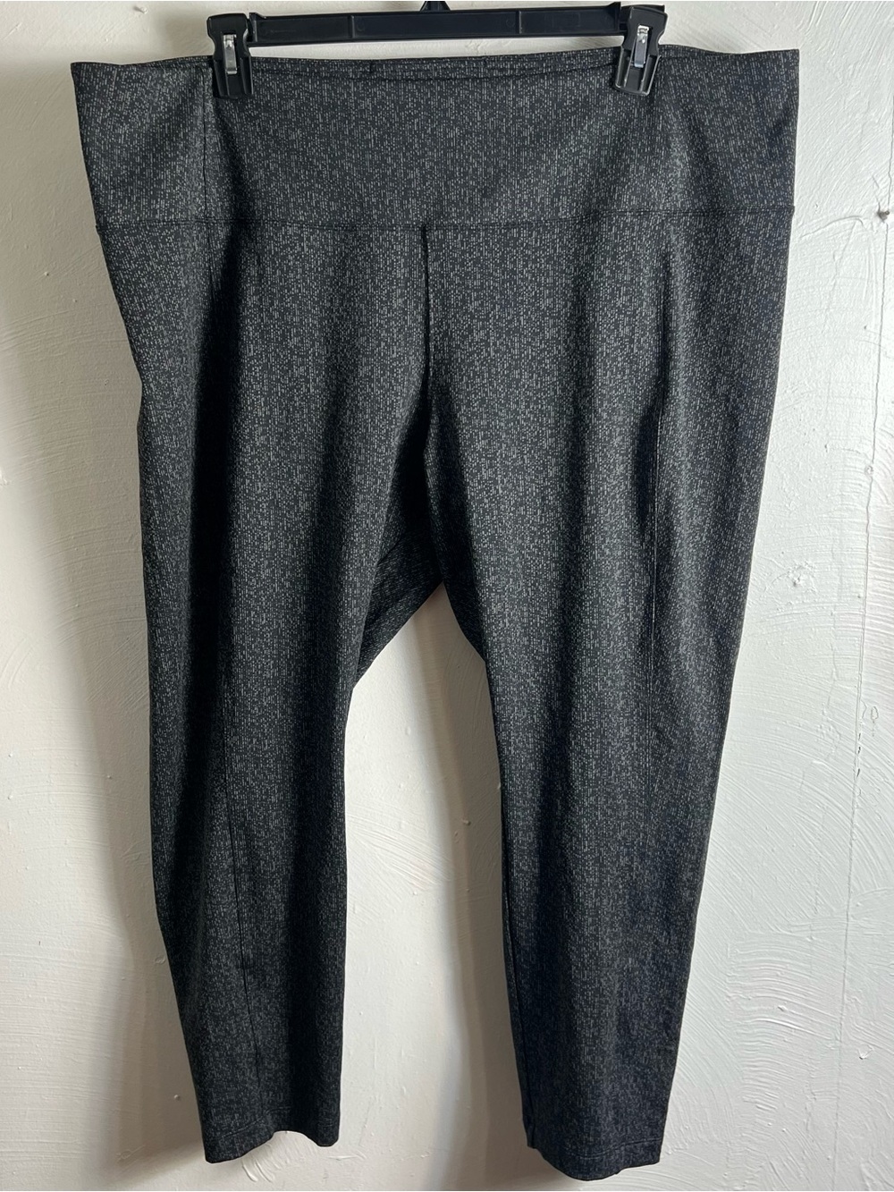 Athleta Delancey Textured Stretch Pocket Leggings Size 3X Black Gray